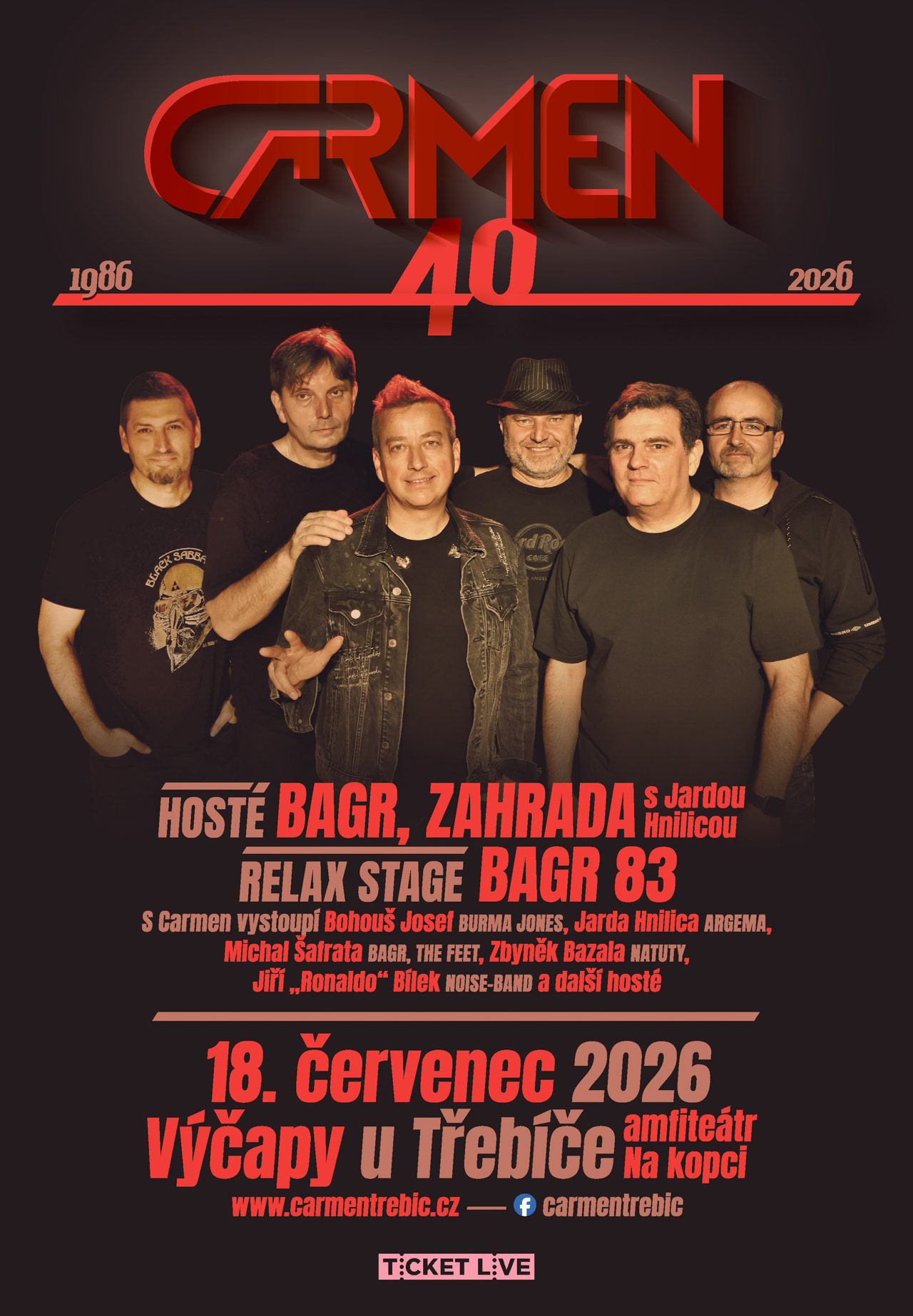 Carmen 40 let – 18. července 2026, Výčapy u Třebíče